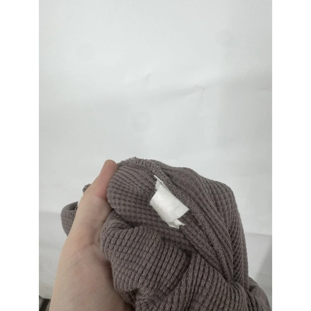 TALENTLESS Women Small Waffle Casual Neutral Lounge Pants in‎ Porcini Minimalist